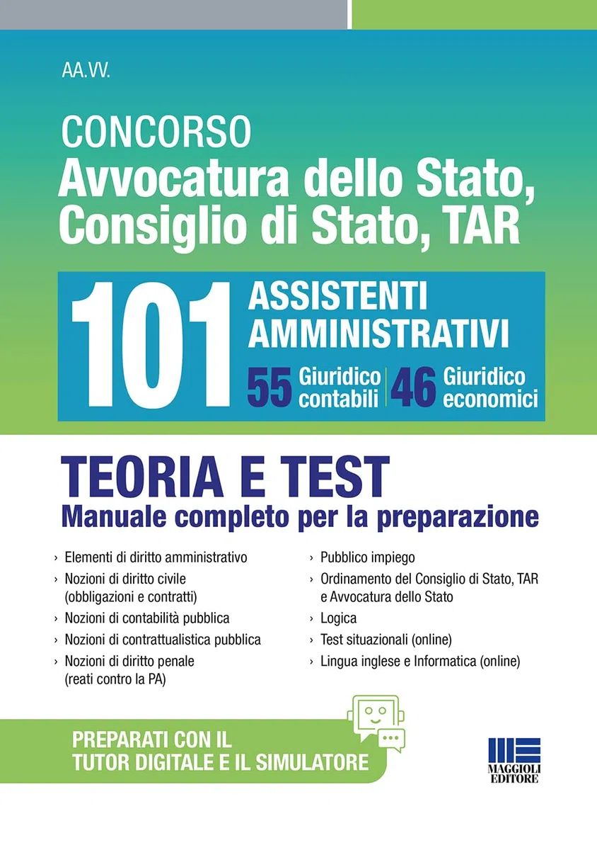 Concorso Avvocatura dello Stato, Consiglio di Stato, TAR 101 Assistenti Amministrativi.