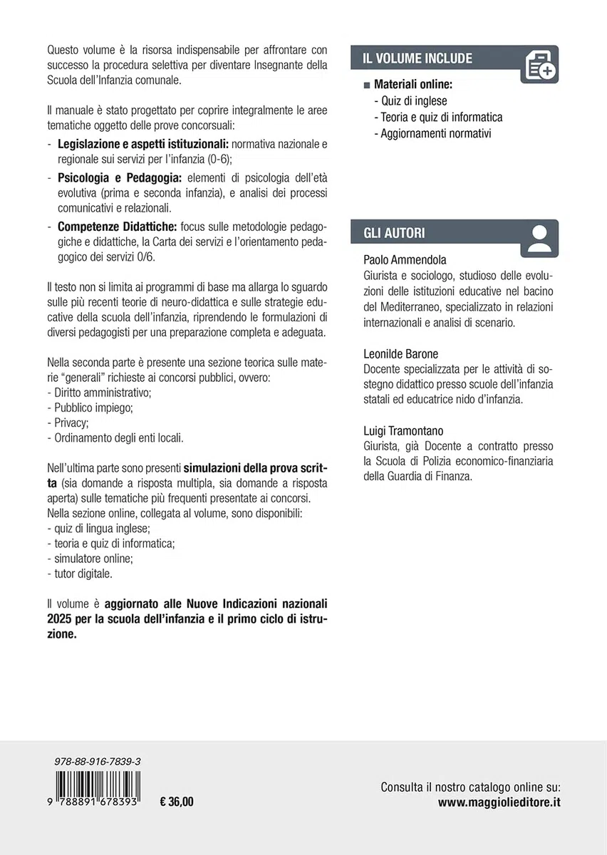 Concorso Insegnante scuola dell'infanzia comunale