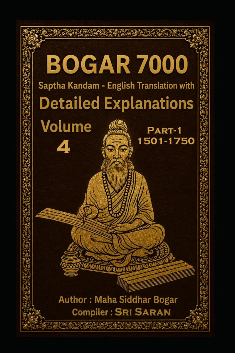 Bogar 7000 English Translation: Volume 4: Part-1 : Verses 1501 to 1750 Detailed Explanations