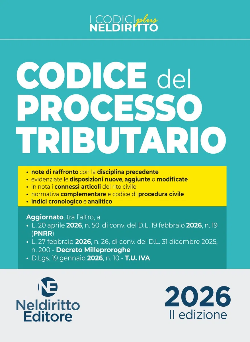 Codice del processo tributario plus 2026