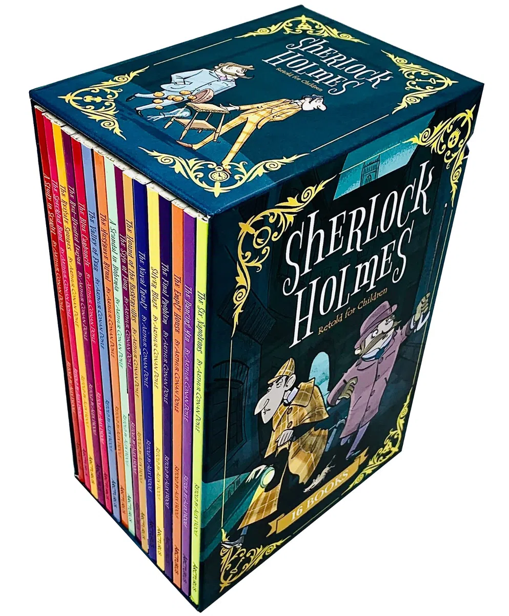 The Sherlock Holmes Retold for Children Collection 16 Books Box Set by Sir Arthur Conan Doyle & Retold By Alex Woolf