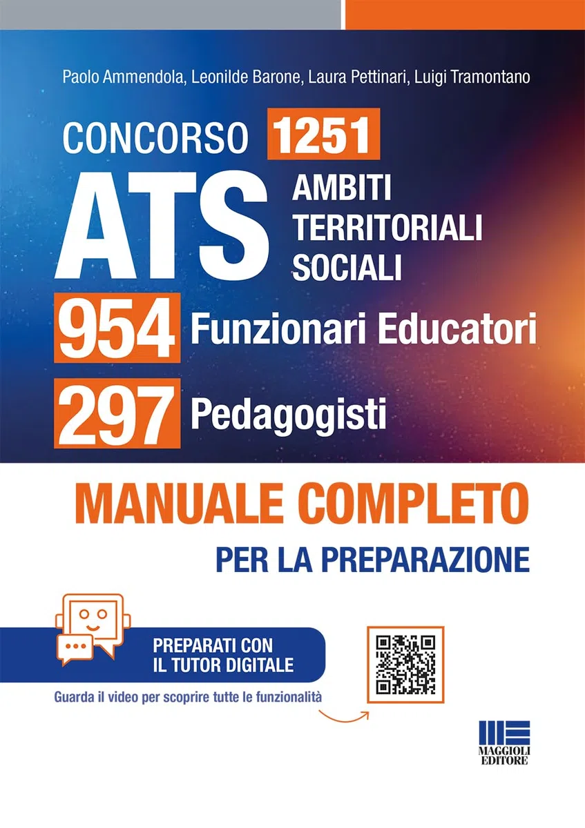 Concorso ATS Ambiti Territoriali Sociali 1251 Funzionari Educatori - Manuale completo per tutte le prove