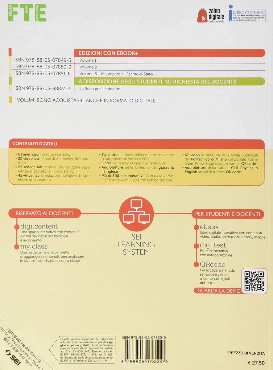 FTE. Fisica Teorie Esperimenti. Per il triennio del Liceo scientifico e del Liceo scientifico delle scienze applicate. Con e-book. Con espansione online (Vol. 2)