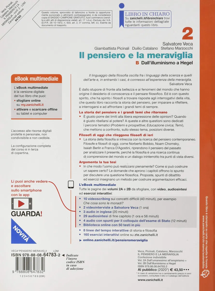 Il pensiero e la meraviglia. Per le Scuole superiori. Con e-book. Con espansione online. Dall'umanesimo all'empirismo-Dall'illuminismo a Hegel (Vol. 2A-2B)