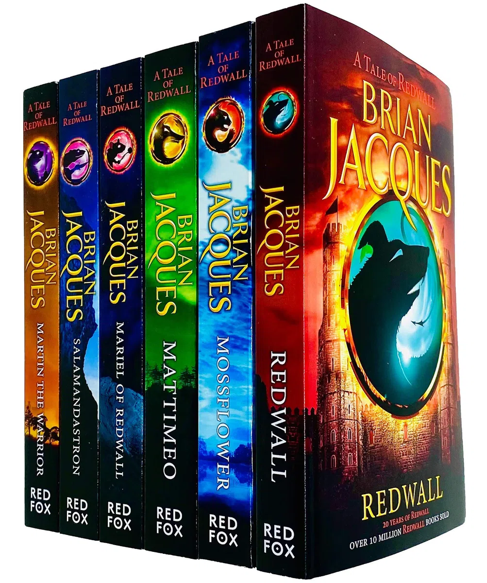 Redwall Series Books 1 - 6 Collection Set di Brian Jacques (Redwall, Mossflower, Mattimeo, Mariel of Redwall, Salamandastron e Martin the Warrior)