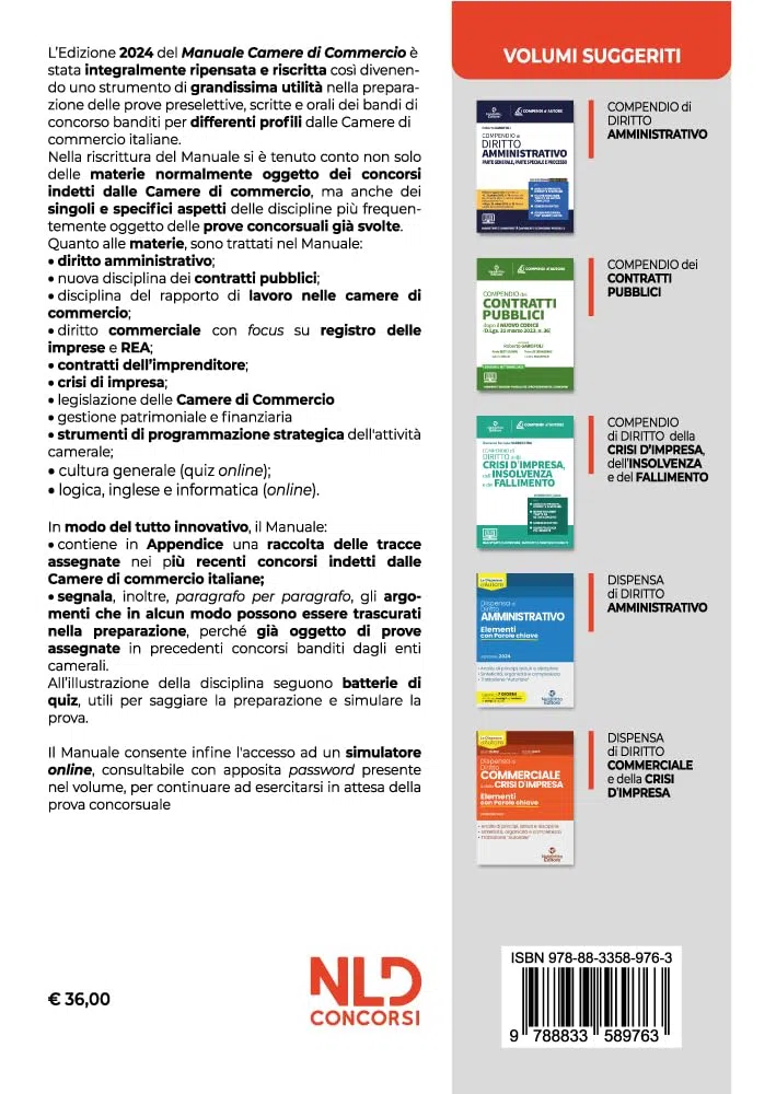 Concorsi Camera di Commercio: Manuale + Quiz per la prova preselettiva, scritta e orale