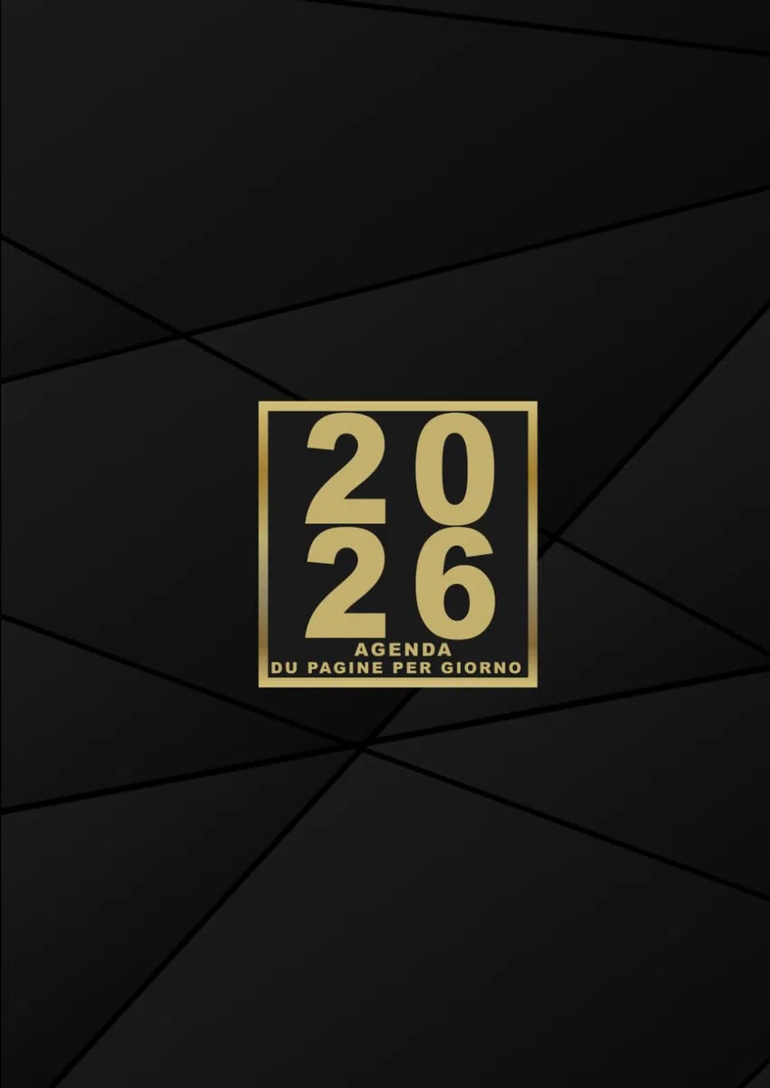 Agenda 2026 due pagine per giorno: 12 mesi italiano da gennaio a dicembre ,con orario | grande formato a4