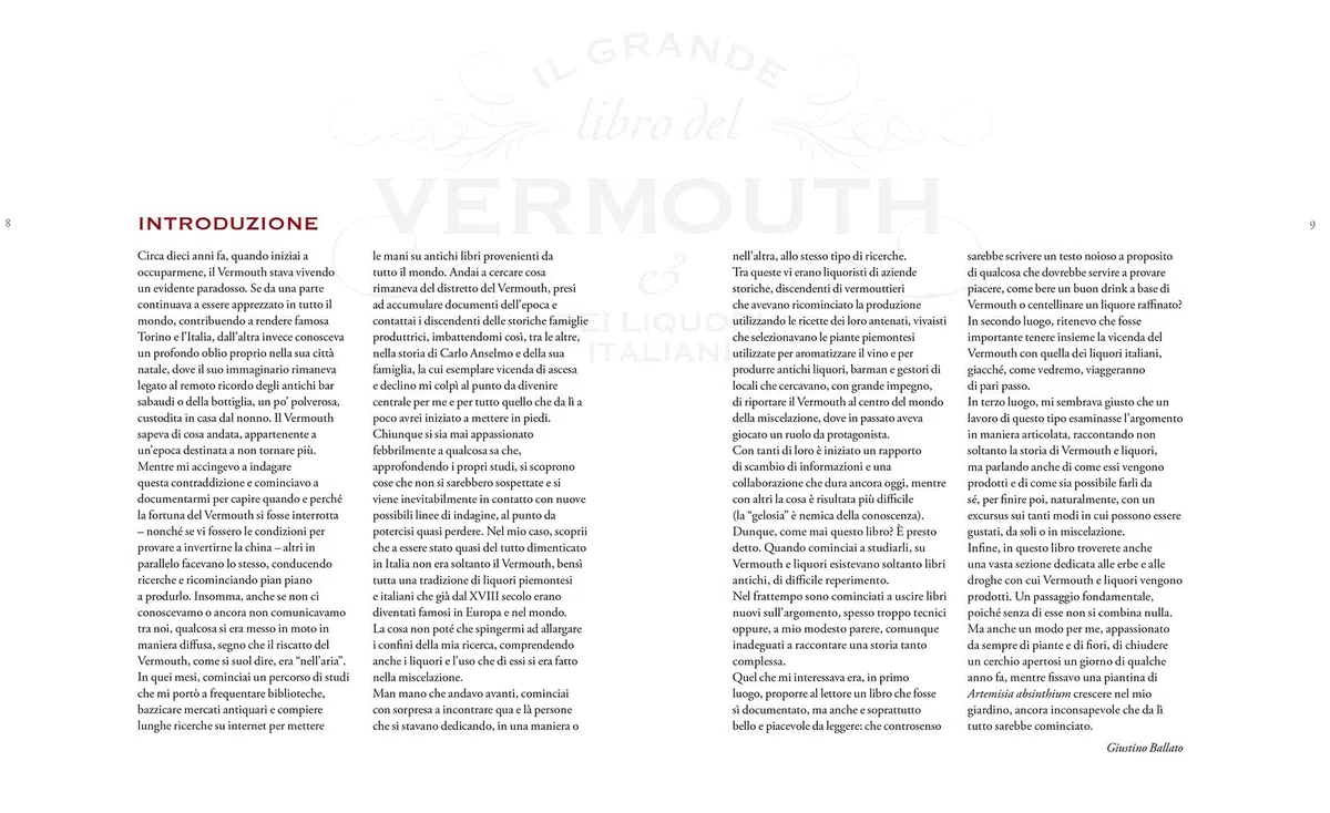 Il grande libro del Vermouth e dei liquori italiani