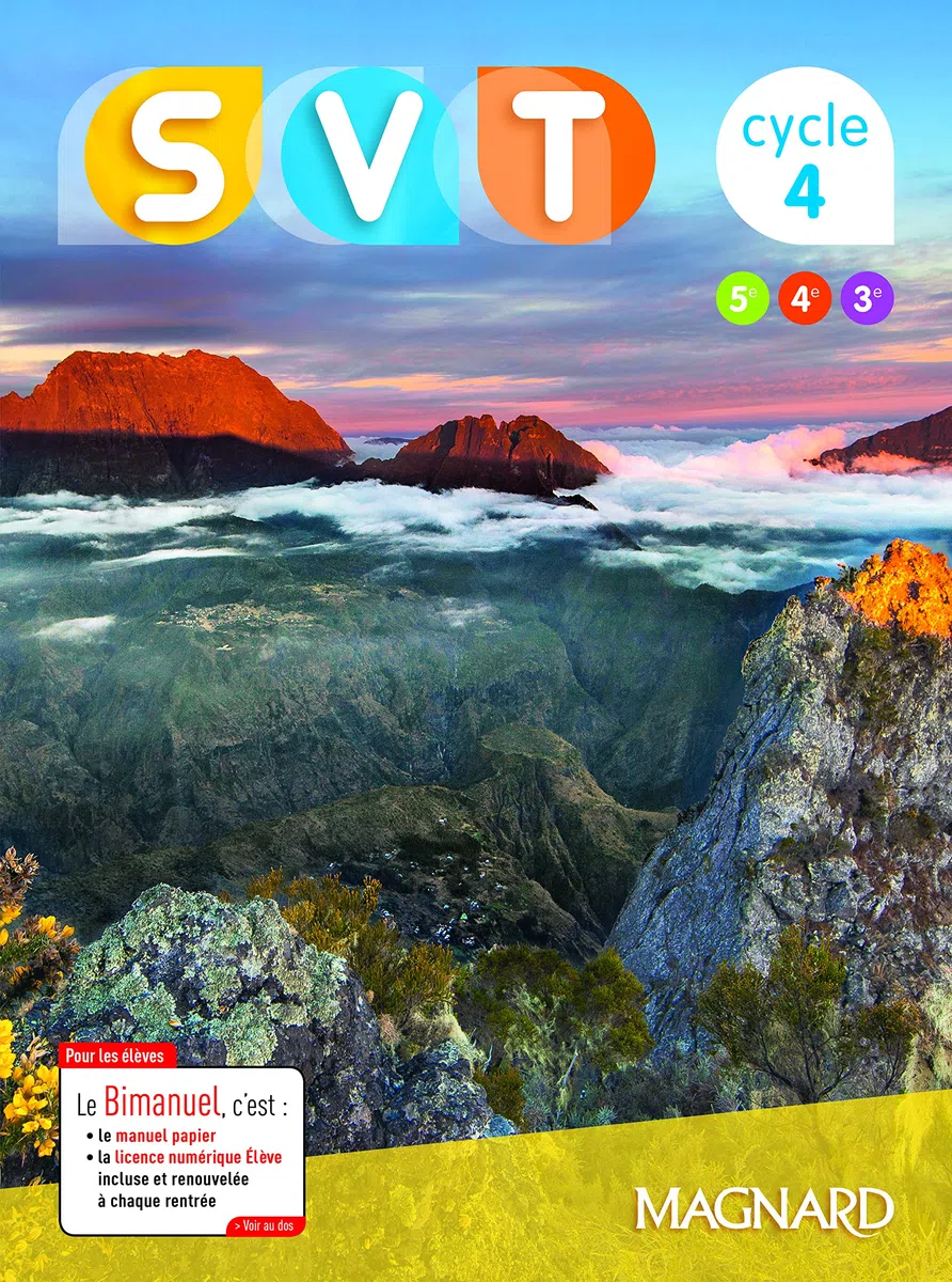 SVT Sciences de la Vie et de la Terre cycle 4 (5e/4e/3e): Bimanuel Magnard : le manuel papier + la licence numérique élève incluse.