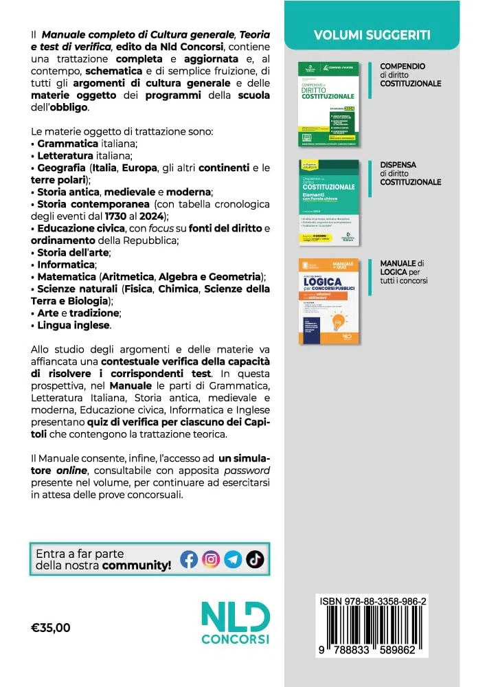 Manuale di cultura generale per tutti i concorsi. Teoria + Quiz