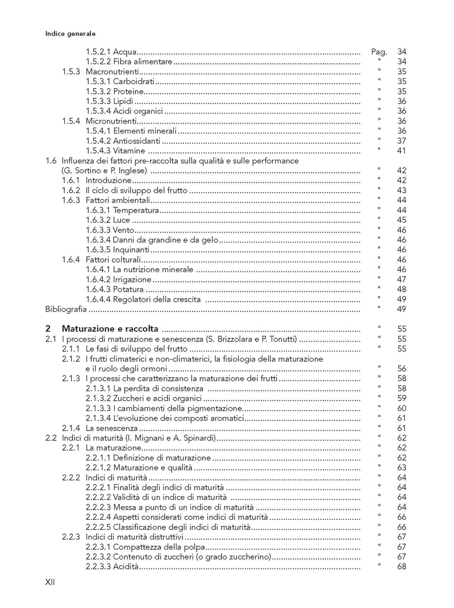 Gestione della qualità e conservazione dei prodotti ortofrutticoli