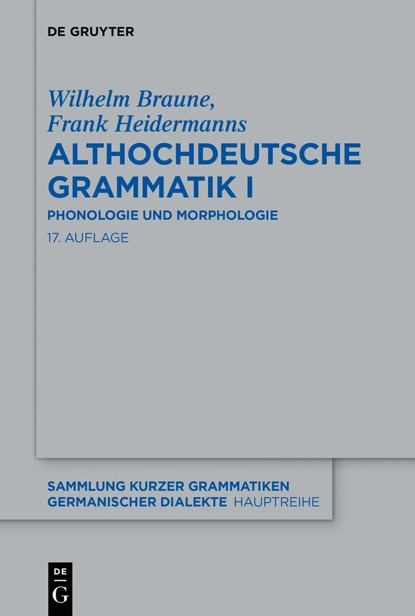 Althochdeutsche Grammatik: Phonologie Und Morphologie: 5