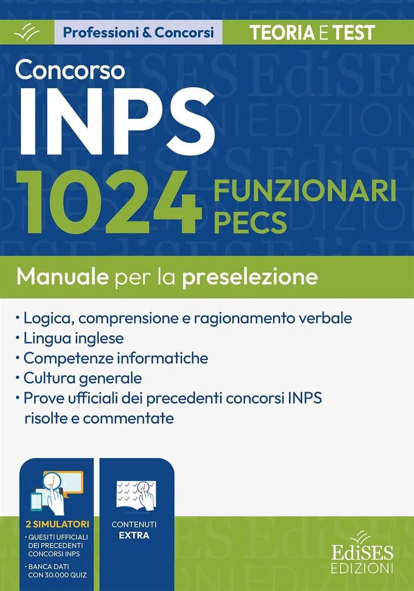 Concorso 1024 Funzionari PECS INPS: manuale per la preselezione