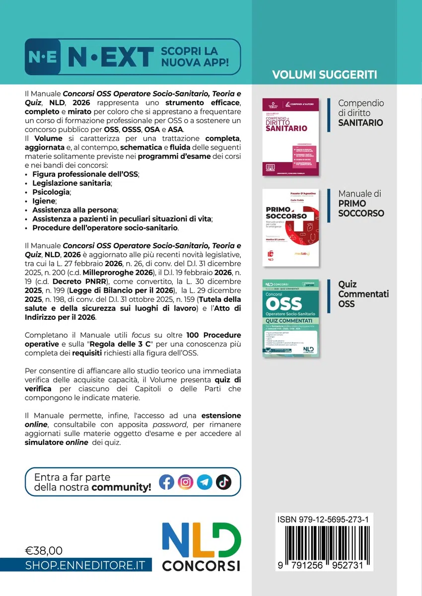 Manuale OSS 2026. Teoria e quiz per concorsi e la formazione di Operatore Socio Sanitario (oss, osa, asa). Con espansione online