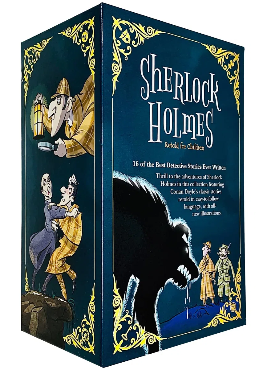 The Sherlock Holmes Retold for Children Collection 16 Books Box Set by Sir Arthur Conan Doyle & Retold By Alex Woolf