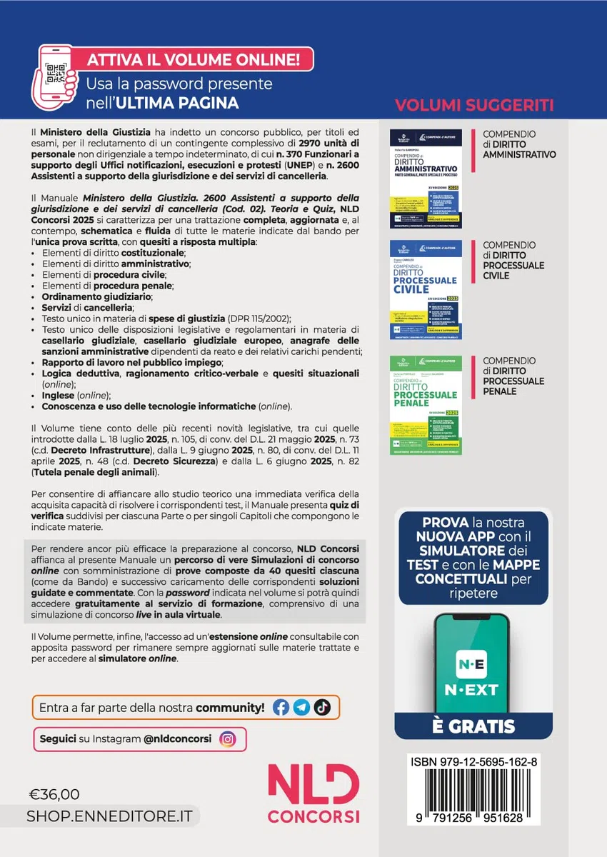 Concorso Ministero della Giustizia 2600 assistenti a supporto della giurisdizione dei servizi di cancelleria. Manuale di teoria e quiz per la prova scritta. Con software di simulazione