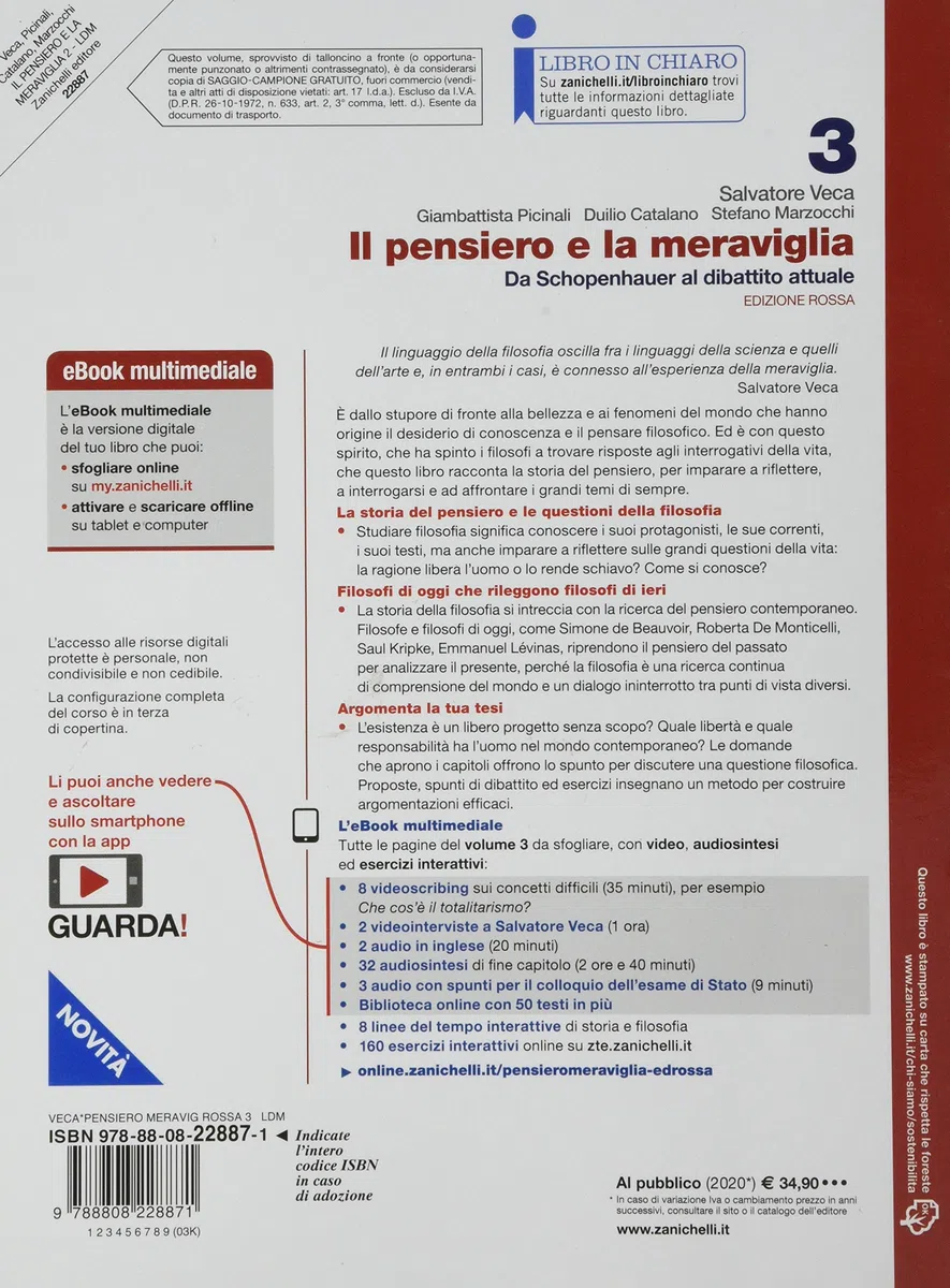 Il pensiero e la meraviglia. Ediz. rossa. Per le Scuole superiori. Con e-book. Con espansione online. Da Schopenhauer al dibattito attuale (Vol. 3)