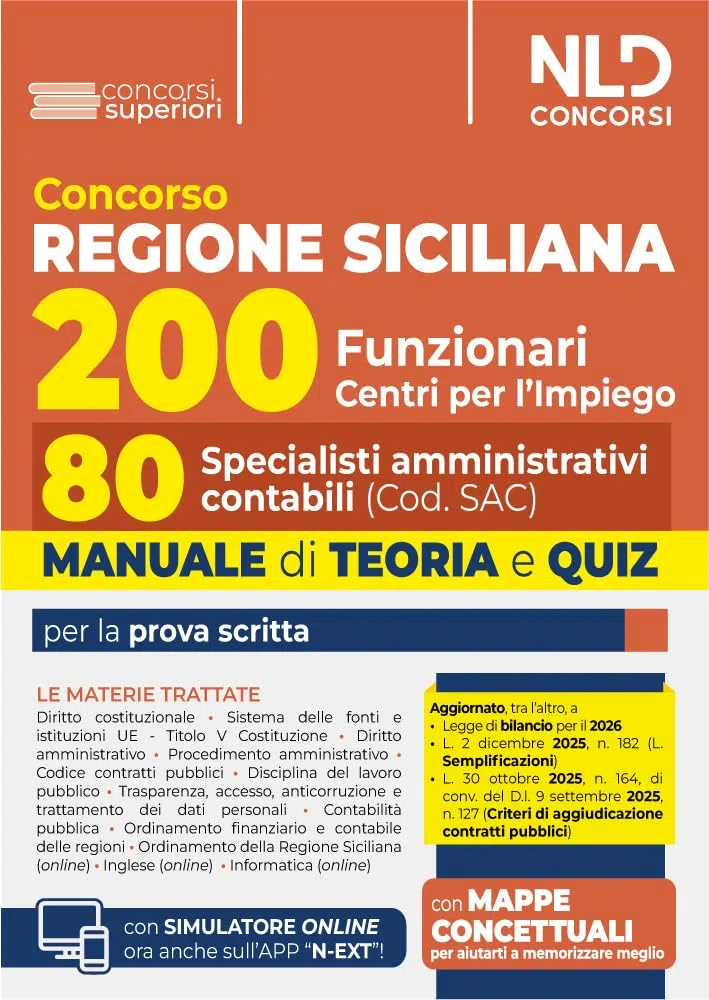 Concorso Regione Sicilia 200 funzionari. Manuale per 80 specialisti amministrativo contabili, con teoria e quiz. Con simulatore online