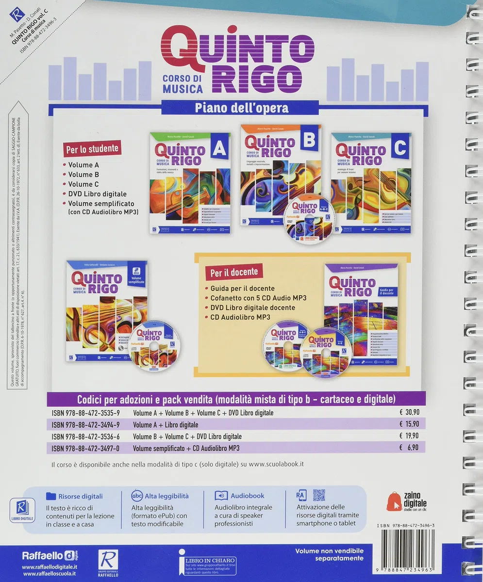 Quinto rigo. Per la Scuola media. Con e-book. Con espansione online. Con DVD-ROM (Vol. A-B-C)