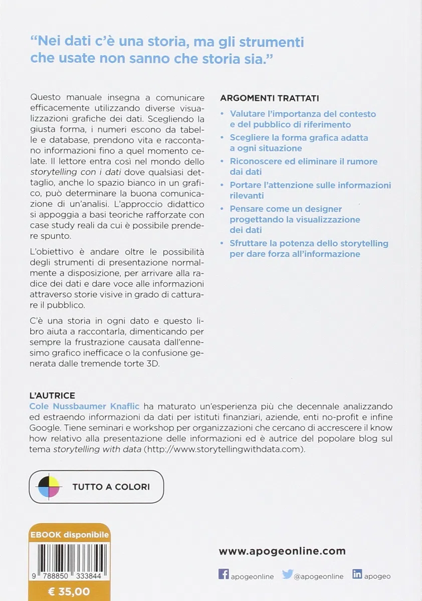 Data storytelling. Generare valore dalla rappresentazione delle informazioni