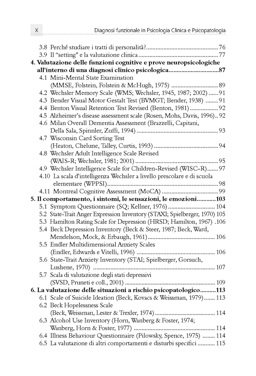 Diagnosi funzionale in psicologia clinica e psicopatologia