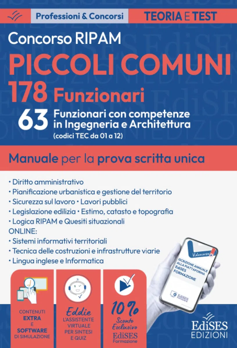 Concorso 178 funzionari piccoli comuni: manuale per 63 funzionari con competenze in ingegneria e architettura