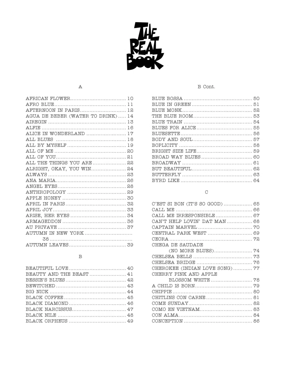 The Real Book: Volume 1 - E Flat Edition [Lingua inglese]