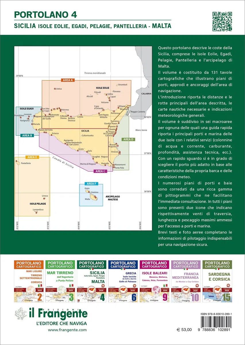 Sicilia: Isole Eolie, Egadi, Pelagie, Pantelleria e Malta 2026. Portolano cartografico. Con espansione online (Vol. 4)