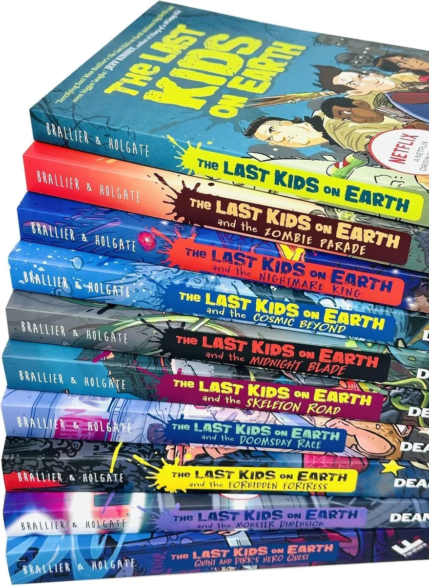 The Last Kids On Earth Series Books 1 - 9 Collection Set By Max Brallier(Last Kids On Earth, Zombie Parade, Nightmare King, Cosmic Beyond, Midnight Blade, Skeleton Road, Doomsday Race & More)