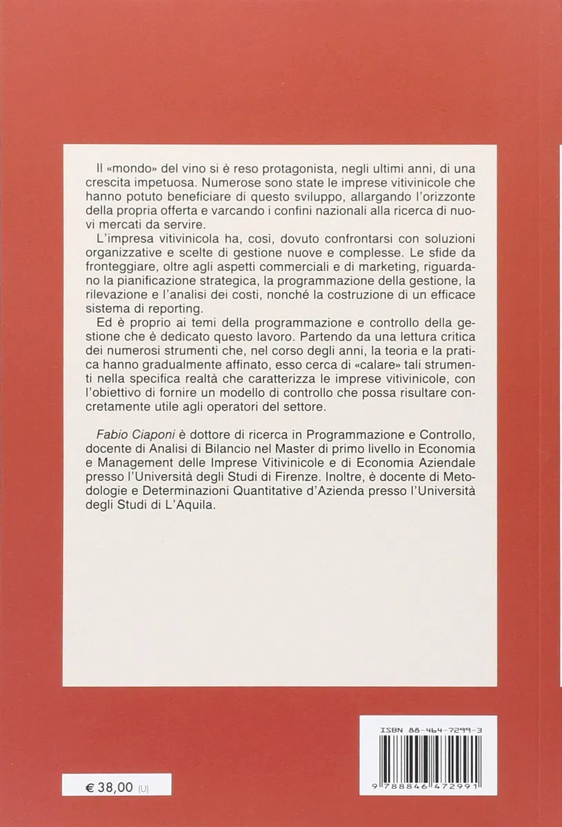 Il controllo di gestione delle imprese vitivinicole