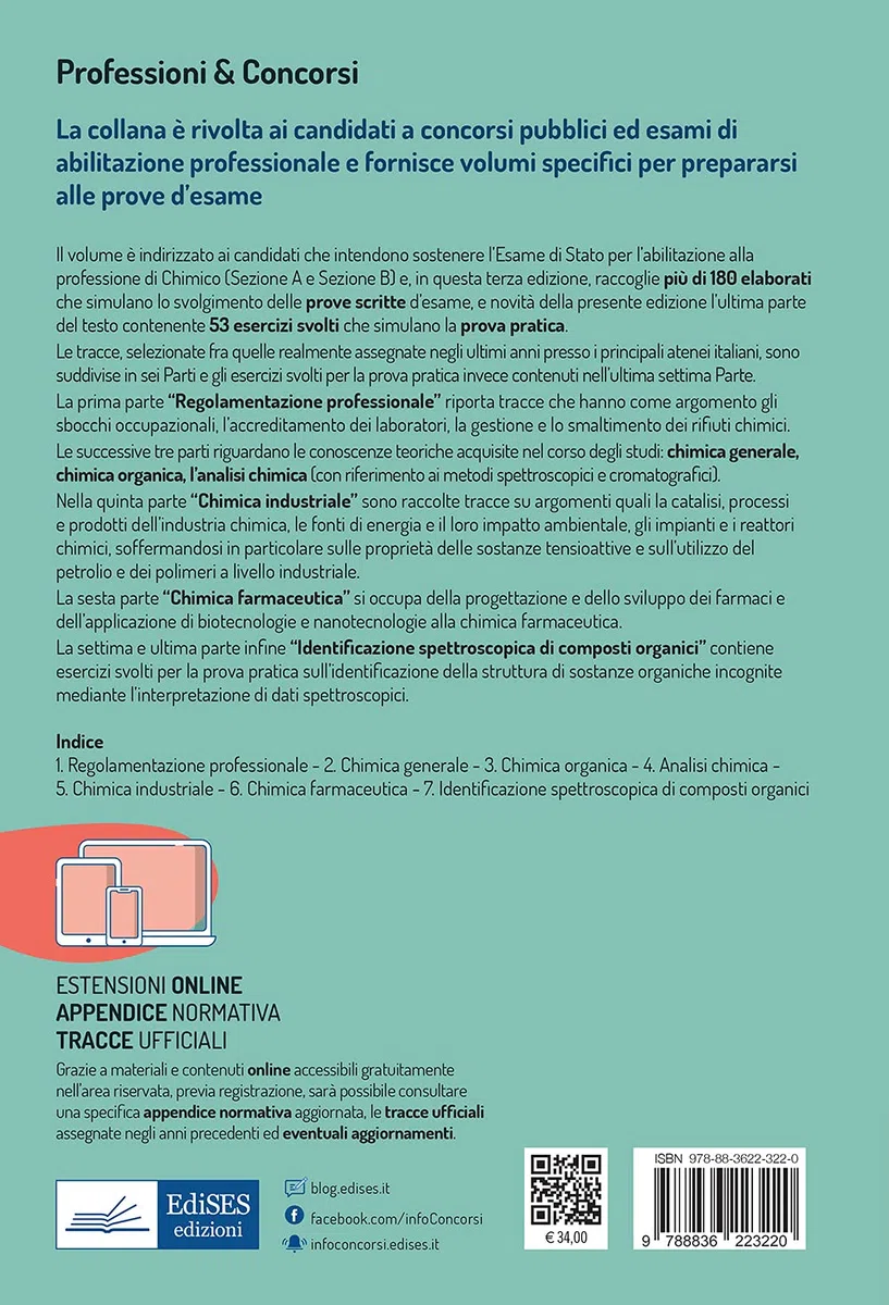 L'esame Di Stato Per Chimici. Tracce svolte per La Prova Scritta Ed Esercizi Per La Prova Pratica per l’esame di abilitazione professionale