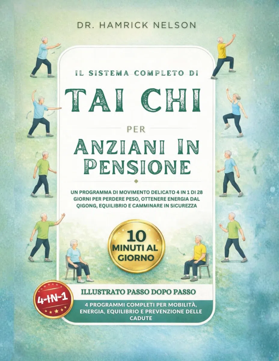 Il Sistema Completo Di Tai Chi Per Anziani In Pensione: Un Programma Di Movimento Delicato 4 In 1 Di 28 Giorni Per Perdere Peso, Ottenere Energia Dal Qigong, Equilibrio E Camminare In Sicurezza
