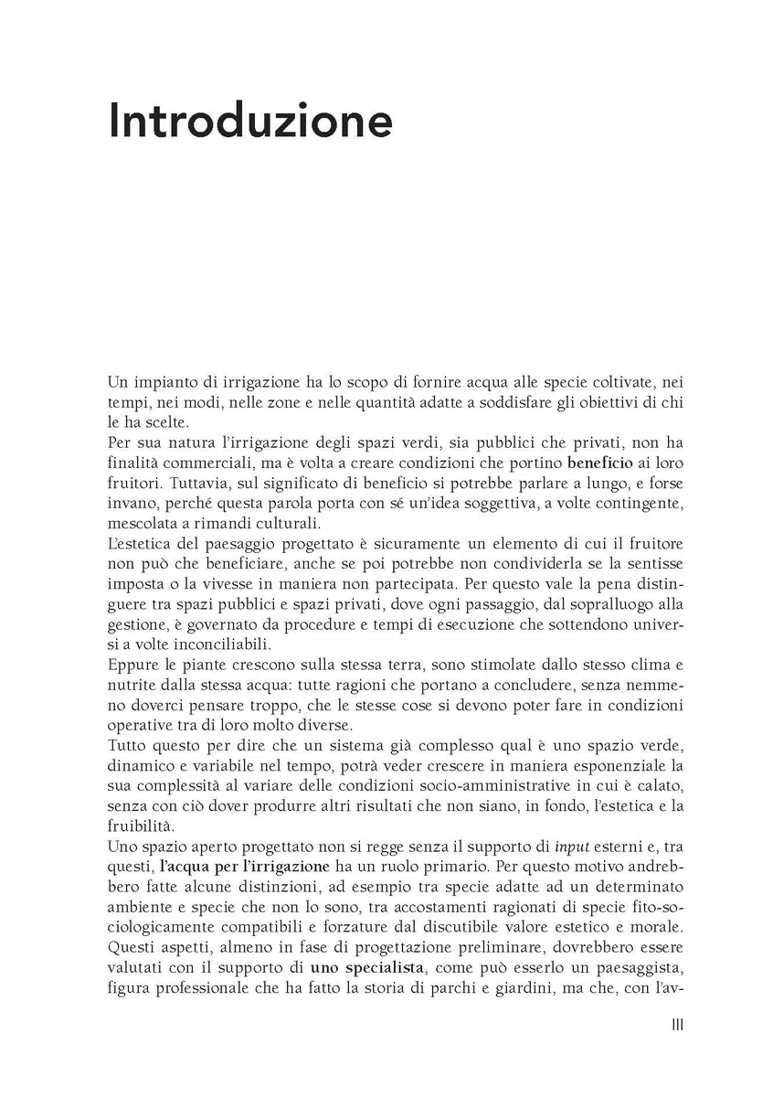 Progettare l'irrigazione degli spazi verdi. Introduzione teorico-pratica