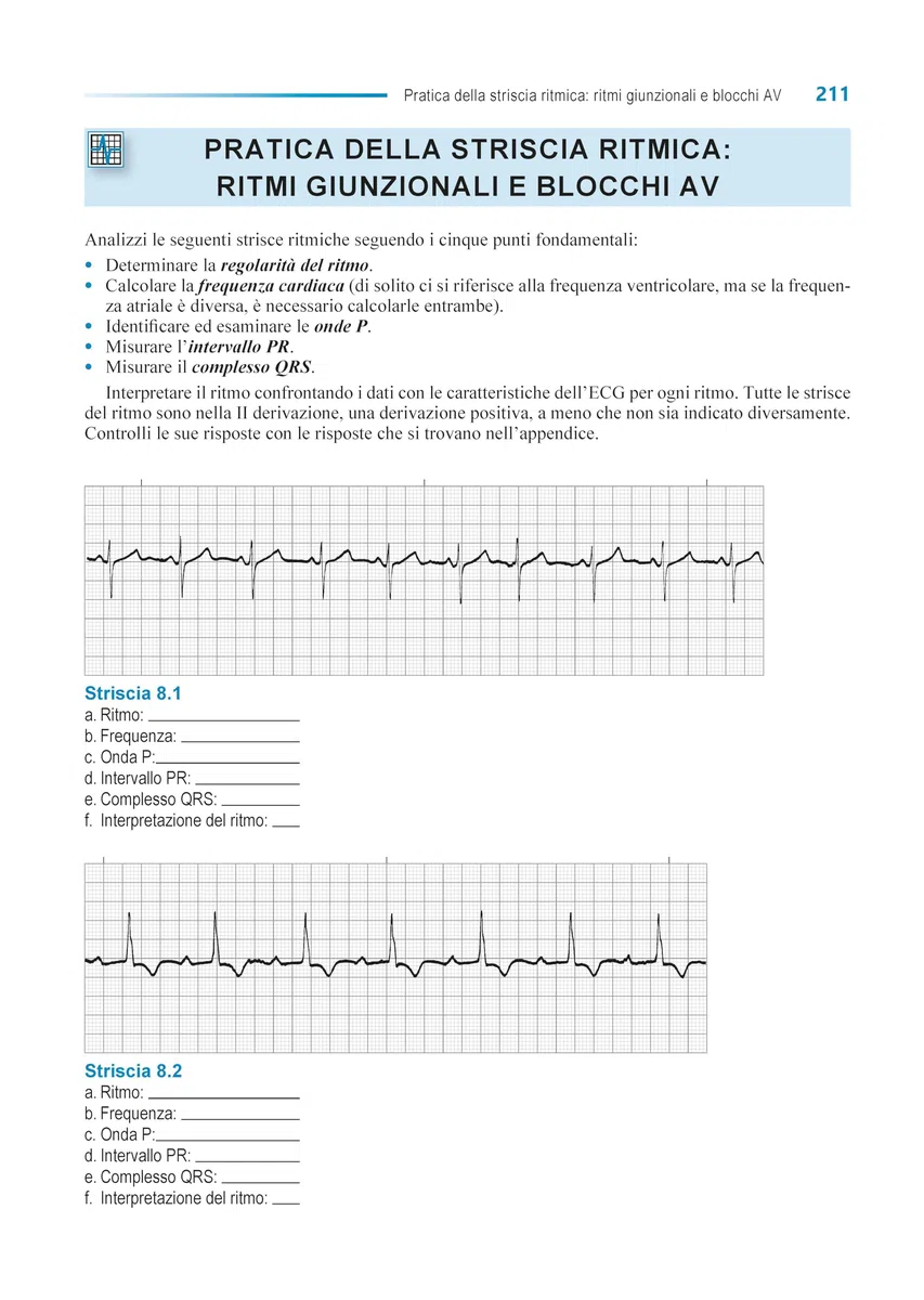 ECG nella pratica clinica. Esercizi di interpretazione di aritmie cardiache
