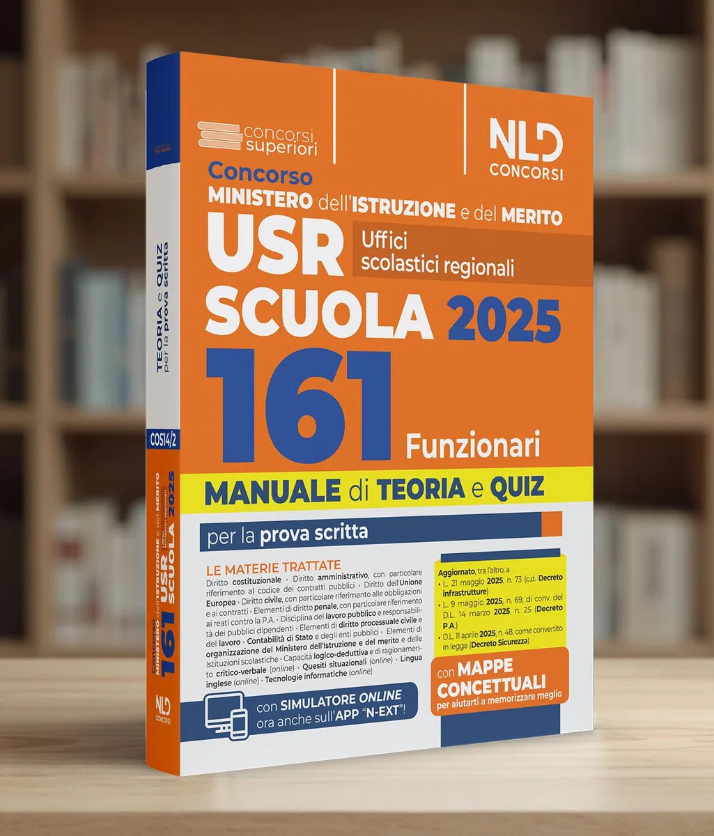 Concorso 161 funzionari USR, Ministero Istruzione e Merito. Manuale per il concorso con teoria e quiz. Con software di simulazione