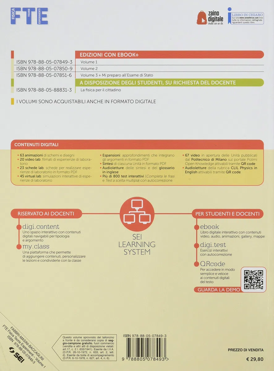 FTE. Fisica Teorie Esperimenti. Per il triennio del Liceo scientifico e del Liceo scientifico delle scienze applicate. Con e-book. Con espansione online (Vol. 1)