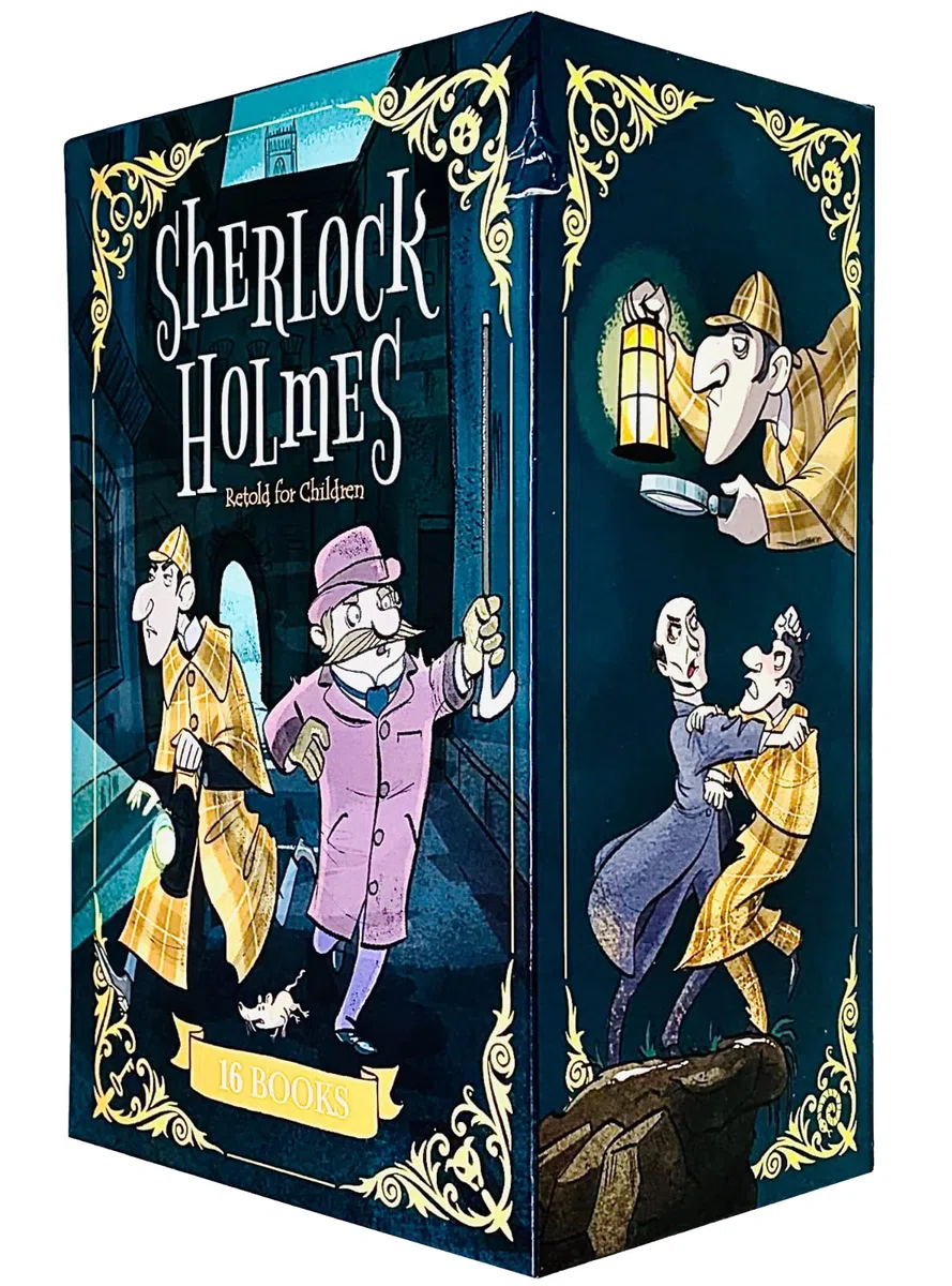 The Sherlock Holmes Retold for Children Collection 16 Books Box Set by Sir Arthur Conan Doyle & Retold By Alex Woolf