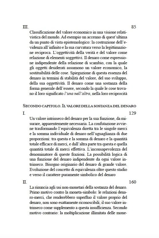 La filosofia del denaro