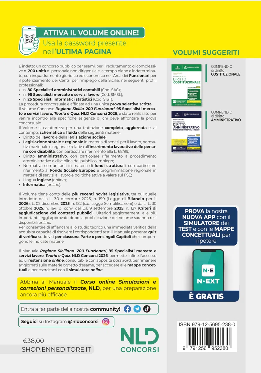 Concorso Regione Sicilia per 200 funzionari. Manuale per il profilo di 95 specialisti mercato e servizi lavoro. Teoria e quiz