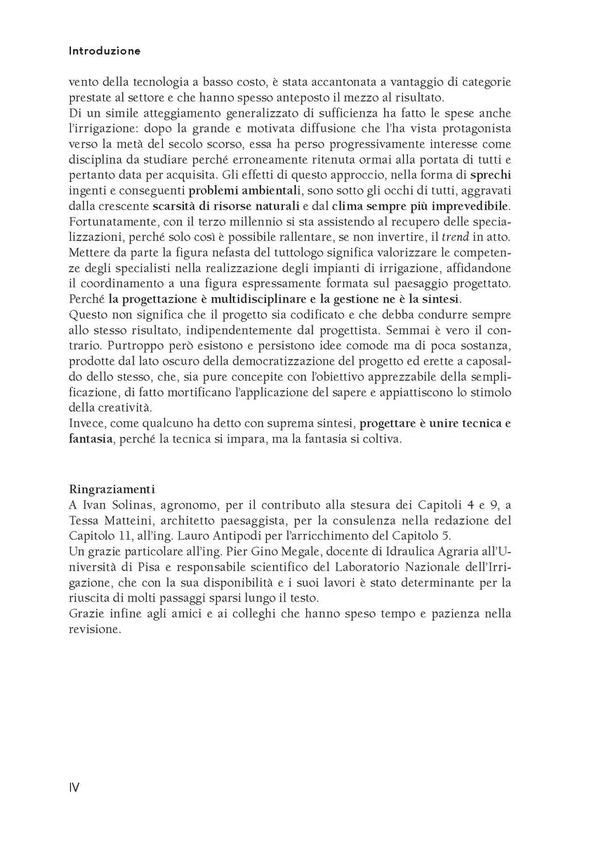 Progettare l'irrigazione degli spazi verdi. Introduzione teorico-pratica