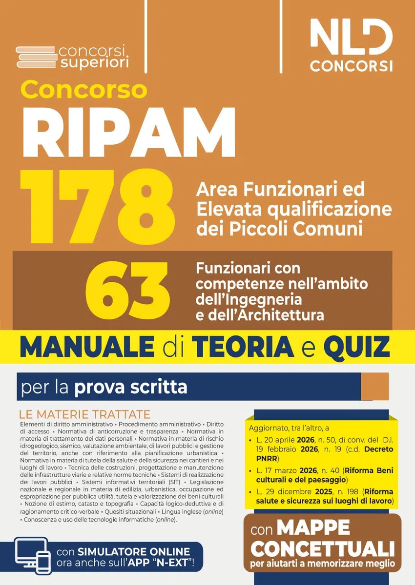 Concorso RIPAM 178 funzionari dei piccoli comuni 63 funzionari ambito ingegneria ed architettura. Manuale di teoria. Nuova ediz.