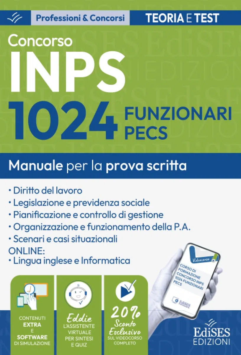 Concorso 1024 Funzionari PECS INPS: manuale per la prova scritta