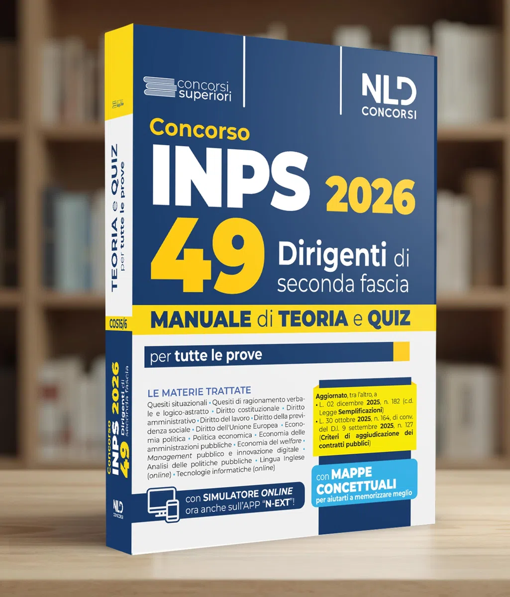 Concorso Inps per 49 dirigenti. Manuale con teoria e quiz 2026