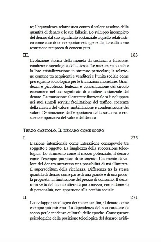 La filosofia del denaro