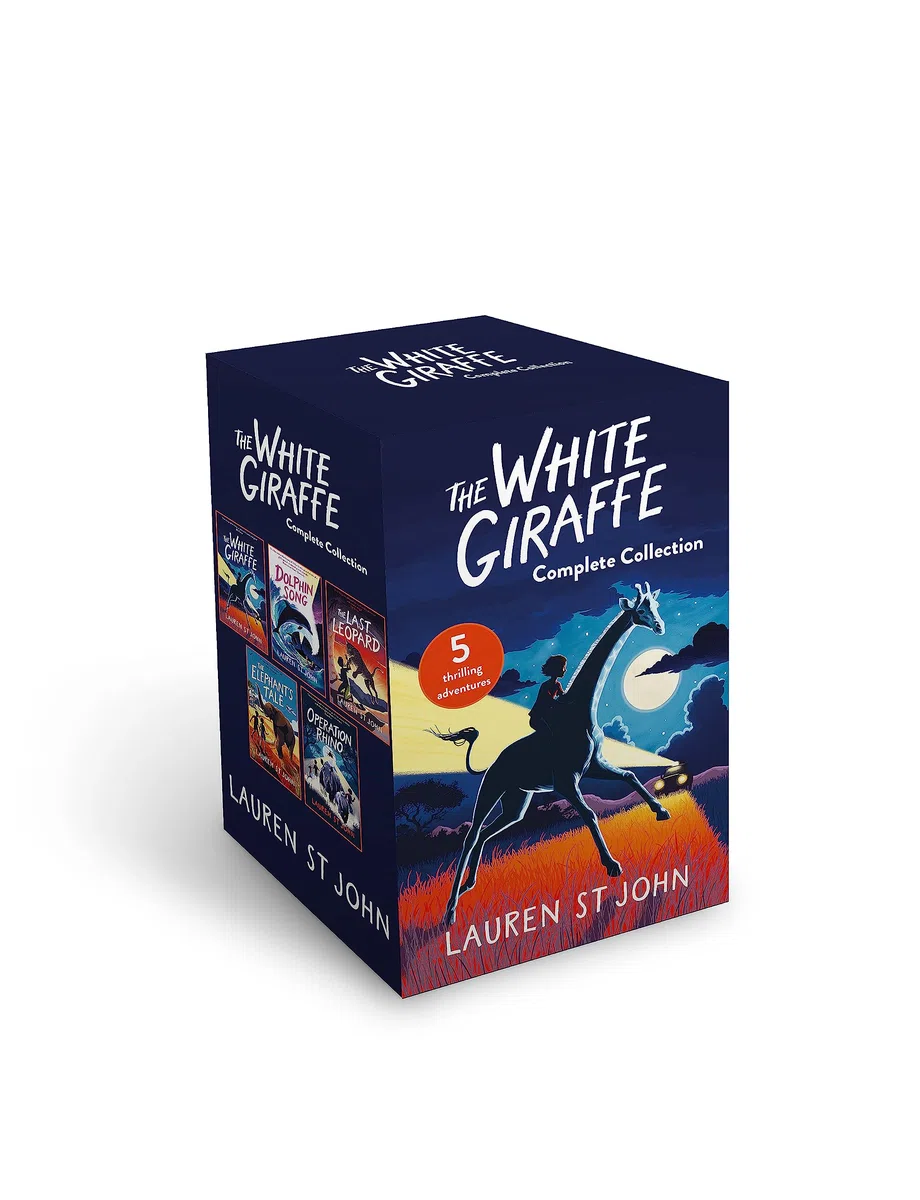 Animal Healer The White Giraffe Series Books 1 - 5 Complete Collection Box Set By Lauren St John (The White Giraffe, Dolphin Song, The Last Leopard, The Elephant's Tale & Operation Rhino)