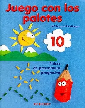 Juego con los palotes 10: Fichas de preescritura progresiva
