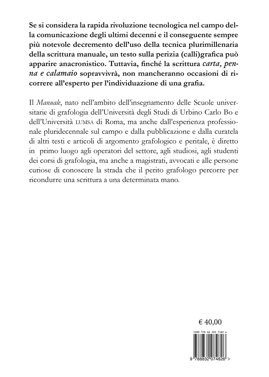Manuale di perizie grafiche su base grafologica