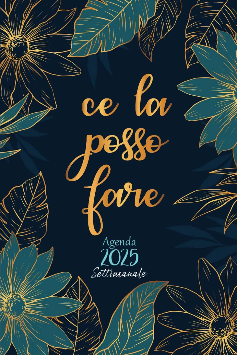 Agenda Settimanale 2025 A5 Verticale: 12 Mesi da Gennaio a Dicembre 2025 | La Settimana su una doppia pagina | Pianificatore Italiano | Ce la posso fare