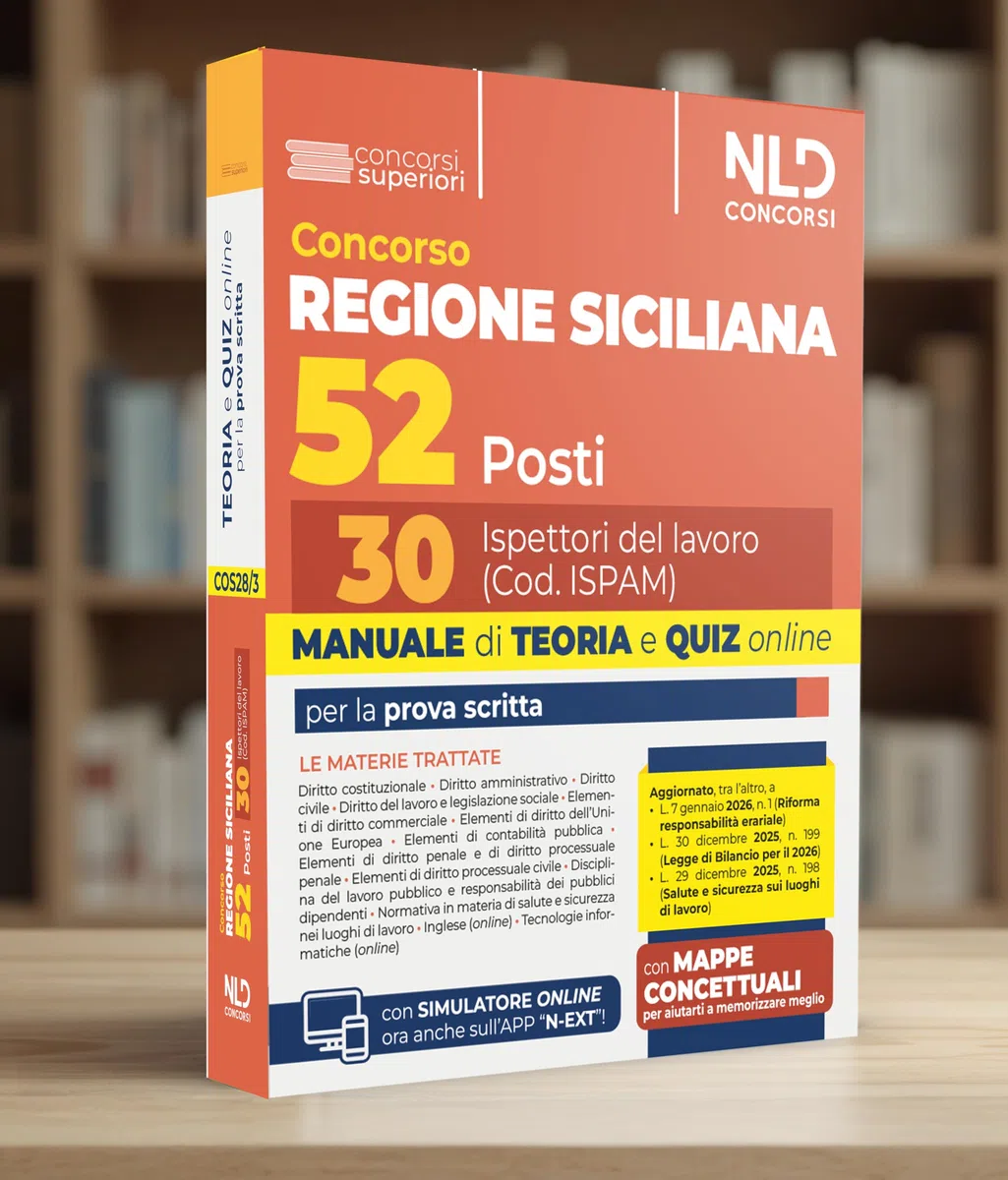 Concorso regione siciliana 52 posti. 30 ispettori del lavoro. Manuale di teoria e quiz per la prova scritta 2026. Con simulatore online