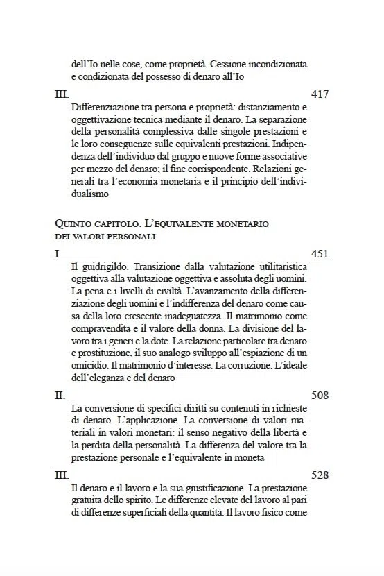 La filosofia del denaro